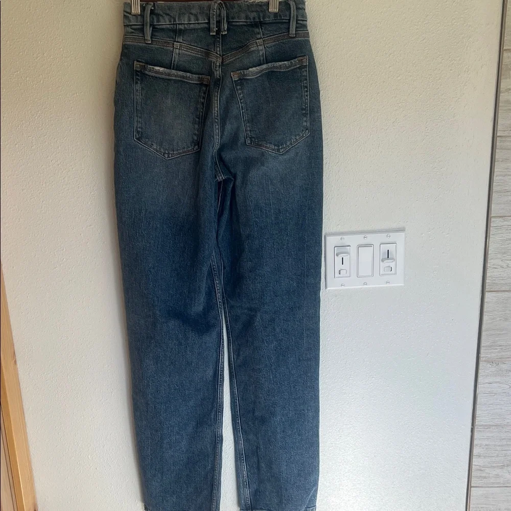Good American Distressed Denim Jeans SZ 25 - Picture 9 of 9